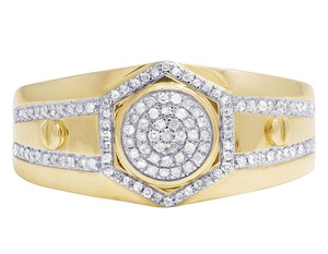 Lujo Moissanite Diamond Iced Out Hip Hop en S925 Anillo de plata esterlina para hombres - Product Image 2