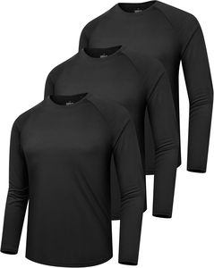 Camiseta de Hombre 100% Poliéster, Tejido de Malla, Manga Larga, Secado Rápido, Transpirable, Ecológica, con Serigrafía Personalizada, Lisa - Product Image 1