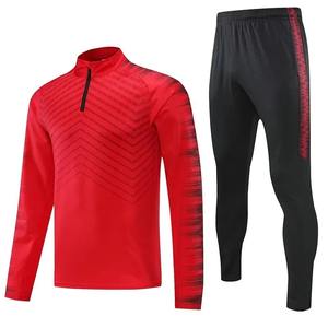 Male Training Shorts Set Jerseys Men's Sports Set Football Training Tracksuit Long Sleeve Jerseys <b>Zipper</b> Tops and Pants - Product Image 6