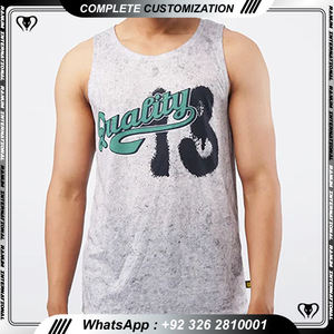 Camiseta sin mangas de entrenamiento para hombre, camiseta de atletismo, camiseta sin mangas de entrenamiento para correr estampada - Product Image 2