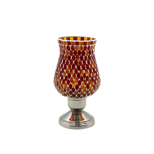 Newest Decorative Aluminum & Mosaic <b>Hurricanes</b> Holder Nickel Finished Standard Size Home & Wedding Decor Wholesale in Bulk - Product Image 1