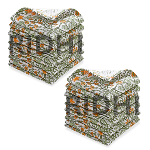 Paño de Cocina de Algodón Amarillo Goldenrod de RIDHI, Hecho a Mano con Estampado en Bloque, Ecológico, de Secado Rápido, Absorbente, con Diseño Floral - Product Image 1