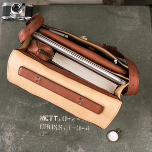 Custom Printed Logo <b>17</b> Inch Lightweight <b>Laptop</b> Shoulder <b>Bag</b> Protective Leather <b>Laptop</b> <b>Bag</b> With Strap for Luggage - Product Image 4