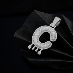 Moda diamante 925 plata esterlina personalizado último encanto colgante redondo Leb cultivado diamante colgantes collares para regalo de cumpleaños - Product Image 1