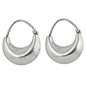 Boucles d'oreilles créoles modernes en argent pour un usage quotidien - Product Image 2