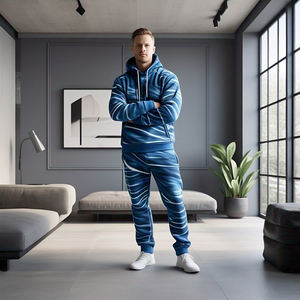 Chándal de sublimación de lana pesada para hombre, jersey de alta calidad con capucha estampada, pantalones de chándal para hombre, chándal de sublimación de lana 100% - Product Image 6