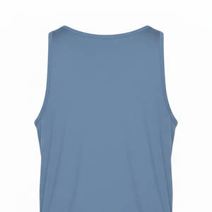 T-shirt sans manches coupe décontractée, bords bruts aux emmanchures, respirant, séchage rapide, en tissu molletonné épais, logo personnalisé pour les activités robustes - Product Image 4