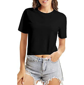 Nouveauté 2026, t-shirts décontractés d'été pour femmes, grande taille, imprimés sur mesure, tissu en élasthanne/polyester - Product Image 2