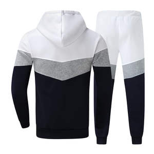 Survêtement de gymnastique pour hommes, veste polaire et pantalon de jogging, grande taille et caractéristiques de maternité, survêtement uni pour les sports d'hiver - Product Image 2