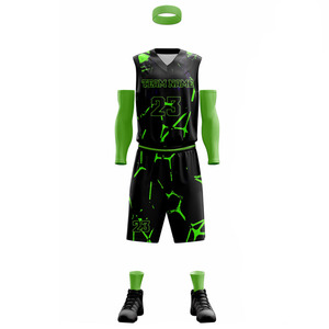 Maillots de basket-ball réversibles sublimés personnalisés ensembles d'uniformes imprimés en polyester à séchage rapide pour hommes - Product Image 2