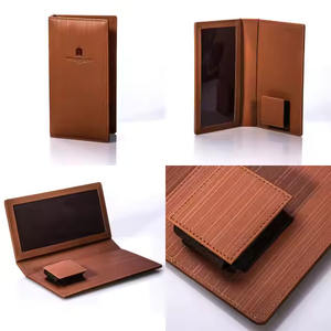 Panneau double pli Couverture de menu en cuir Style livre Bar à cocktails Jus Boissons Dossier pour hôtel Restaurant Fournitures Menu Titulaire - Product Image 5