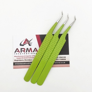 ที่หนีบขนตาแบบด้ามจับเพชร45องศาทำจากสเตนเลสอย่างยั่งยืนสำหรับปลายที่มีวอลลุ่มและไฟเบอร์ฉลากตามต้องการ - Product Image 2