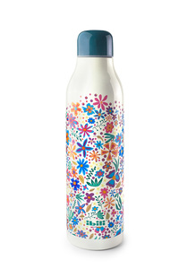 Borracce termiche a doppia parete senza BPA in acciaio inox 18/10 da 500 ml. Blu Fiorito (Ibili 774965) - Product Image 1