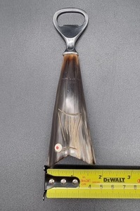 Abridor de Botellas Vintage con Mango de Cuerno de Búfalo, Herramienta de Cocina Única Hecha a Mano, Sacacorchos y Abridores, Regalo de Inauguración de Casa - Product Image 6