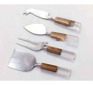 Juego de Cuchillos para Queso de Estilo Antiguo con Mango de Resina, Juego de Cubiertos de Acero Inoxidable, Venta Caliente para Restaurantes y Hoteles, Precio Bajo - Product Image 5