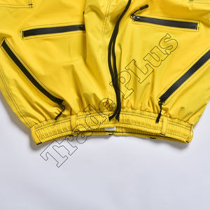Pantalon de neige imperméable jaune de haute qualité, isolé, avec cordon de serrage à la taille, fermeture éclair au niveau du genou, poche cargo, poignets élastiques - Product Image 3