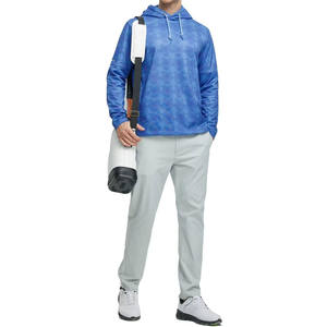 Sudaderas con capucha de golf de calidad superior para hombre de otoño, jersey de lana mezclado de algodón básico, Sudadera con capucha de patrón sólido en blanco personalizado - Product Image 4