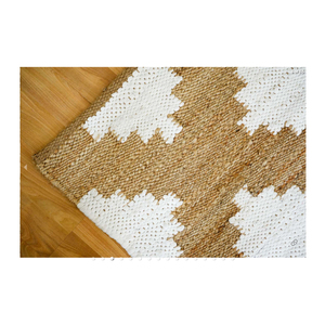 Magnifique tapis tressé tissé à la main Tapis de sol en jute rond réversible extra large - Product Image 3