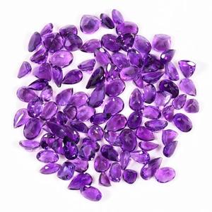 Lote de Piedras Preciosas Sueltas de Amatista Natural Certificada, Piedra de Nacimiento de Febrero, Facetadas, Color Morado, Sin Tratar, Listas para Joyería - Product Image 1