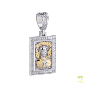 Baguette et diamants moissanite de qualité supérieure pour un look spectaculaire, avec deux tons de or et d'argent, pour un style éclatant. - Product Image 5
