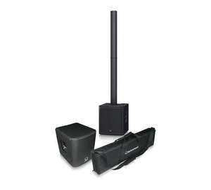 Brand New Sound IP2000 V2 Active 200W+ 2-Channel Portable Column PA System <b>Subwoofer</b>/Satellite Wooden Powered <b>Speakers</b> - Product Image 2