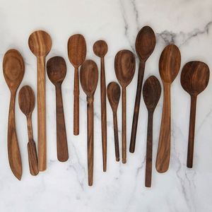 PRODUCTS Natural Teak Or Acacia Wooden <b>Kitchen</b> <b>Utensils</b> Set With Spoon Rest Wooden Cooking Spoons Set and <b>Utensils</b> <b>Holder</b> - Product Image 2