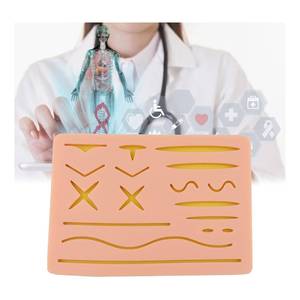 Almohadilla de práctica de sutura avanzada para educación médica con diseños de heridas realistas y tamaño portátil - Product Image 3
