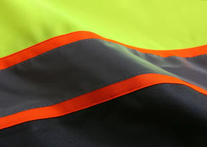 Men's Black Polyester Hi Visibility Reflective Safety <b>Jacket</b> with <b>Silver</b> and Lime Stripes for Workwear - Product Image 6