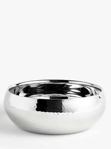 Bol de service en argent martelé moderne mélange d'acier en laiton de mariage fabriqué en Inde de haute qualité supérieure décor vaisselle à manger 2023 - Product Image 4