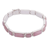 À la mode nouveau Style rose opale lien Bracelet 925 argent Sterling Boho Hippie bijoux bijoux de mode en gros en vrac