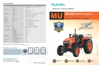 Tractores Kubota MU4501 (45HP) Mini maquinaria agrícola Equipo articulado Tractor agrícola 4wd Fabricante indio