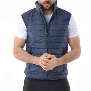 2025 nuevo elegante personalizado ligero cálido burbuja sin mangas de talla grande abrigo de cintura hombres chaqueta sin mangas acolchada para hombres - Product Image 4