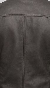 100% แจ็คเก็ตหนังวินเทจคุณภาพสูงสำหรับผู้ชาย, เสื้อโค้ทอบอุ่นปกซิปปิดสำหรับสวมใส่ทุกวันในฤดูหนาว - Product Image 4