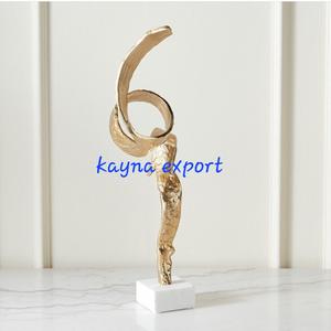 Escultura Artesanal de Metal con Acabado Antiguo, Artesanía India, Diseño Escandinavo, Decoración para el Hogar y la Oficina, Aluminio Duradero - Product Image 4