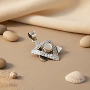 Pendentif en argent 925 tendance pour femmes, pierre précieuse, rhodié, or blanc, or rose 18 carats, chaînes avec diamant, perle - Port quotidien, cadeau - Product Image 2