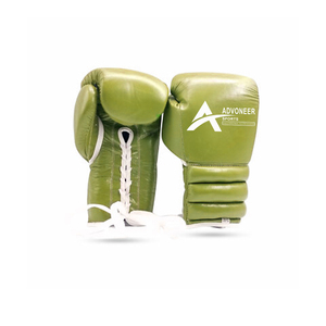 Fabricante Guantes de boxeo hechos a medida con cordones Entrenamiento profesional Pro Fighting Guantes de boxeo Cuero genuino - Product Image 2