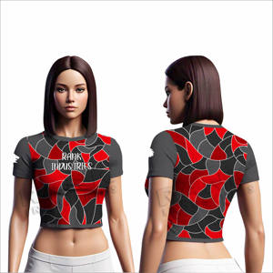 เสื้อครอปสำหรับผู้หญิงเสื้อครอปแบบลำลองเสื้อครอปสำหรับผู้หญิงดีไซน์ล่าสุดโลโก้ของคุณ2025 - Product Image 3