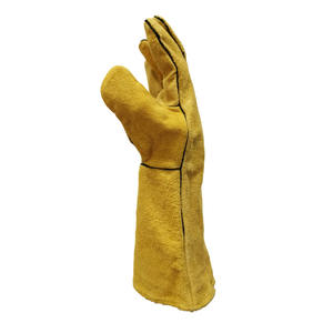 ถุงมือหนังวัวแยกสำหรับงานหนักคุณภาพระดับพรีเมียมถุงมือป้องกันการก่อสร้างทางอุตสาหกรรมทนทานต่อการเสียดสีและการเชื่อม - Product Image 3