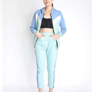 Ensemble de survêtement léger pour femme 100 % coton, motif uni, séchage rapide, respirant, col à capuche, haute qualité, hiver - Product Image 5