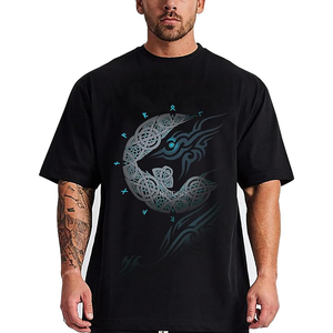 T-shirts à carreaux tendance pour hommes grandes tailles 100 % coton respirant séchage rapide tissu jersey écologique coupe oversize épaules tombantes - Product Image 1