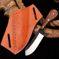 Couteau de boucher artisanal en acier 1095, couteau de cowboy, couteau à dorer, pour l'extérieur, à haute teneur en carbone, à lame droite, ultra-affûté, haute durabilité, OEM Rose