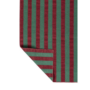 Tapis en laine tissée plate verte à carreaux, viscose rayée de haute qualité pour la maison, tapis rectangulaire 9x12 pour salon/chambre - ADWL-1315 - Product Image 5