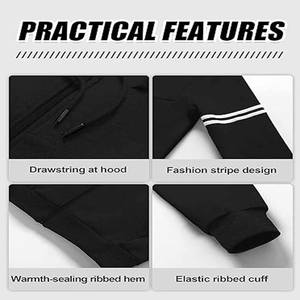 เสื้อสเวตเตอร์มีฮู้ดสำหรับผู้ชายเสื้อสเวตเตอร์มีฮู้ดผ้าคอตตอน100% โอเวอร์ไซส์ผ้าคอตตอนไม่มีลายพิมพ์ - Product Image 6