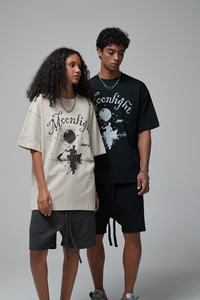 Factory 230G Dtg Print Acid Wash Camiseta 100% algodón tejido de talla grande <span class=keywords><strong>para</strong></span> hombre Streetwear Graphic Tees Oversized Fit - Product Image 2