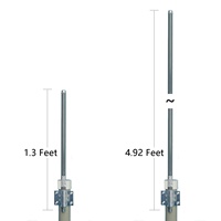 Antenne de communication verticale extérieure montée sur poteau LoRa 915 MHz 5,8 dBi omnidirectionnelle pour passerelle Helium, 15,7 pouces, câble RG58 de 3 mètres