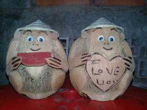 Cáscara de coco hecha a mano, animales tallados, mono de coco, artesanías hechas a mano de Vietnam 99GD, 100% - Product Image 4