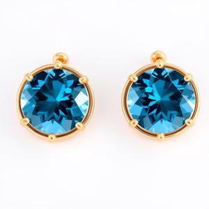 Pendientes de tuerca azul para mujer Pendientes de tuerca de boda de color plateado Vintage para mujeres y niñas - Product Image 5