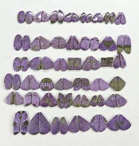 Paire de cabochons de pierres précieuses en vrac Stichtite naturelle en forme de mélange pour la fabrication de bijoux Lot d'accessoires de commande en gros de Jaipur - Product Image 5