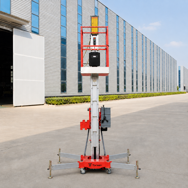OEM ODM Electric Vertical Mast Lift with Custom Voltage and Logo