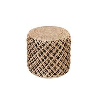Poufs ronds lavables et faciles à déplacer pour la décoration intérieure, dernière tendance Pouf rond en jute et polyester Pouf pouf moderne